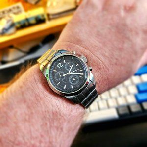 Vintage Men's Burberry Stainless Watch, BU7303, EKD insignia, authentic, used